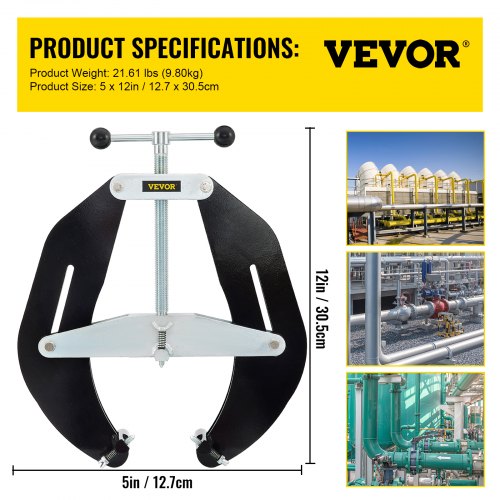 High Strength Pipe Clamp, Steel Pipe Alignment Tool with Quick Acting Screw, Ultra Clamp for Welding Fit Up, Lightweight