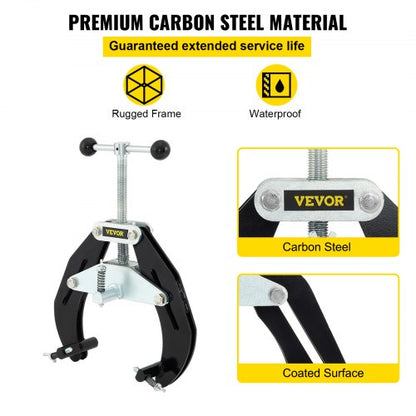 Steel Pipe Alignment Tool, Pipe Clamp, High Strength Ultra Clamp, Quick Acting Screws, Lightweight Carbon Steel Design