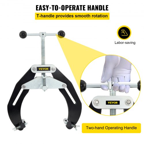 Steel Pipe Alignment Tool, Pipe Clamp, High Strength Ultra Clamp, Quick Acting Screws, Lightweight Carbon Steel Design
