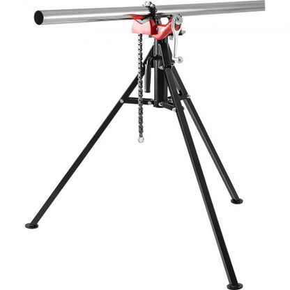 Heavy-Duty Tripod Pipe Chain Vise, Pipe Capacity, Chain, Folding Steel Legs for Pipe Grabbing, Support & Bending