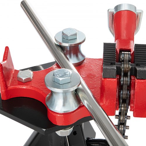 Heavy-Duty Tripod Pipe Chain Vise, Pipe Capacity, Chain, Folding Steel Legs for Pipe Grabbing, Support & Bending