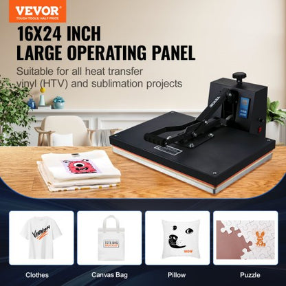 Heat Press Power Digital Industrial Sublimation Printer, Fast Heating, High Pressure Heat Press Machine for T-Shirts