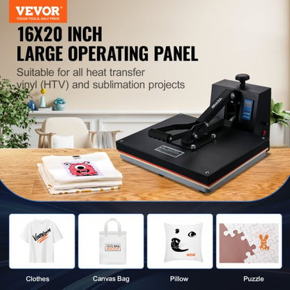 Heat Press Machine, Digital Industrial Sublimation Printer, Fast Heating High Pressure Heat Press for T-Shirt Printing