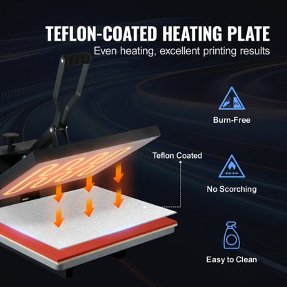 Heat Press Machine, Digital Industrial Sublimation Printer, Fast Heating High Pressure Heat Press for T-Shirt Printing