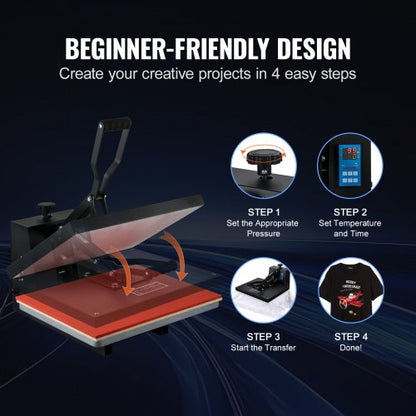 Heat Press Machine, Digital Industrial Sublimation Printer, Fast Heating High Pressure Heat Press for T-Shirt Printing