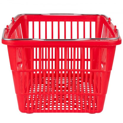 Shopping Basket Set, Durable PE Material with Handle & Stand, Supermarket, Retail & Grocery