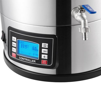 AllGrain Home Beer Brewing System 92 Gal35 L Brewing Pot WCirculating Pump LCD Control Panel AutoMa 9