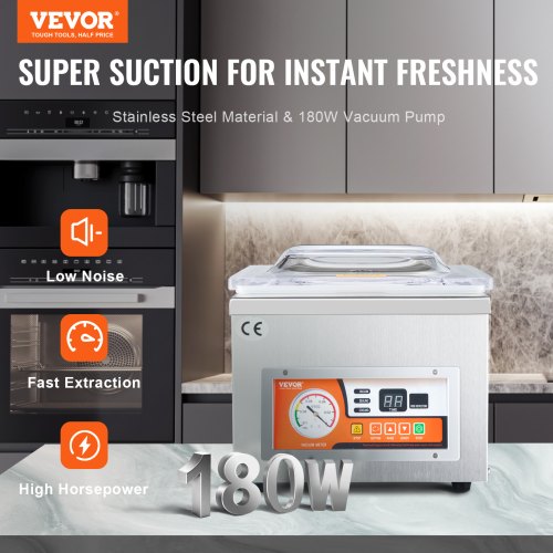 Chamber Vacuum Sealer 65 Mh Pump Rate Excellent Sealing Effect For Fresh Meats Fruits 110V Commerci 2
