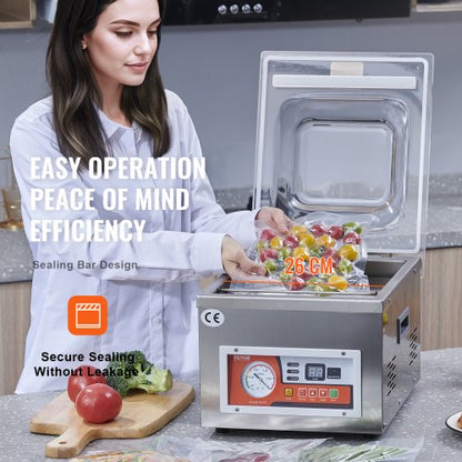Chamber Vacuum Sealer 65 Mh Pump Rate Excellent Sealing Effect For Fresh Meats Fruits 110V Commerci 4