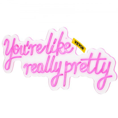 Large Pink LED Neon Sign 275 X 12 Youre Like Really Pretty Wall Decor With Remote Perfect For Bedro 9