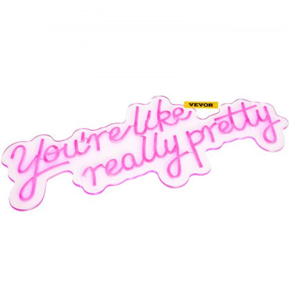 Large Pink LED Neon Sign 275 X 12 Youre Like Really Pretty Wall Decor With Remote Perfect For Bedro 8