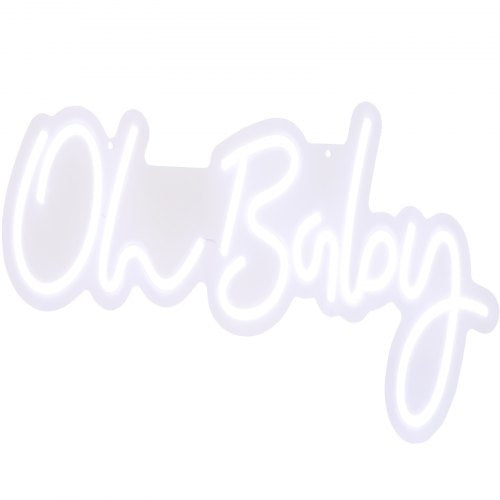 Oh Baby Neon Sign 235 X 12 Warm White LED Wall Decor With Remote Control Dimmable For Baby Showers  8