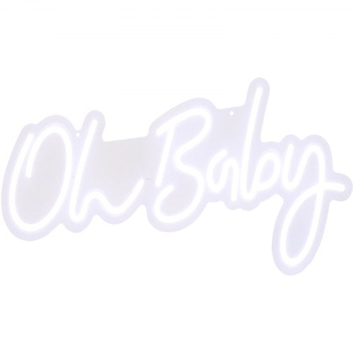 Oh Baby Neon Sign 235 X 12 Warm White LED Wall Decor With Remote Control Dimmable For Baby Showers  7