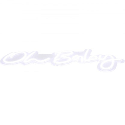 Oh Baby Neon Sign 235 X 12 Warm White LED Wall Decor With Remote Control Dimmable For Baby Showers  9