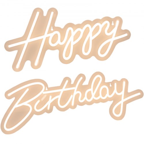 Happy Birthday Neon Sign 165 X 8  23 X 8 LED Neon Lights W Remote Control Adjustable Brightness For 7