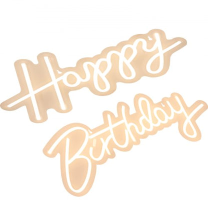 Happy Birthday Neon Sign 165 X 8  23 X 8 LED Neon Lights W Remote Control Adjustable Brightness For 9