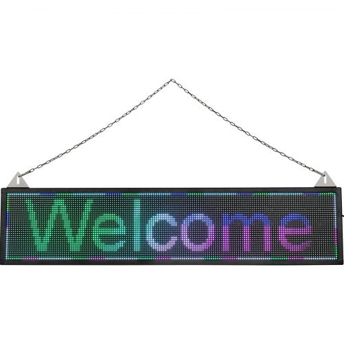 40x9 LED Scrolling Sign Full Color P6 Programmable Display High Brightness Electronic Message Board 7
