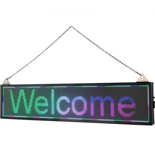 40x9 LED Scrolling Sign Full Color P6 Programmable Display High Brightness Electronic Message Board 9