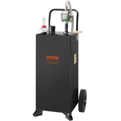 30Gallon Fuel Caddy Portable Fuel Storage Tank With Wheels  Manual Transfer Pump  GasolineDiesel Co 1