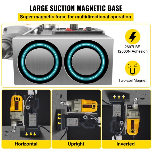 2697lbf12000N Portable Electric Mag Drill Press With 7 Bits 1100W 580 RPM Max Speed Magnetic Drilli 4