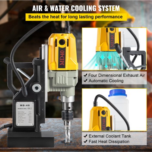 2697lbf12000N Portable Electric Mag Drill Press With 7 Bits 1100W 580 RPM Max Speed Magnetic Drilli 5