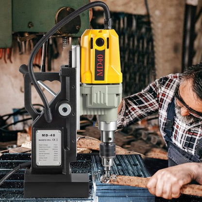 2697lbf12000N Portable Electric Mag Drill Press With 7 Bits 1100W 580 RPM Max Speed Magnetic Drilli 1