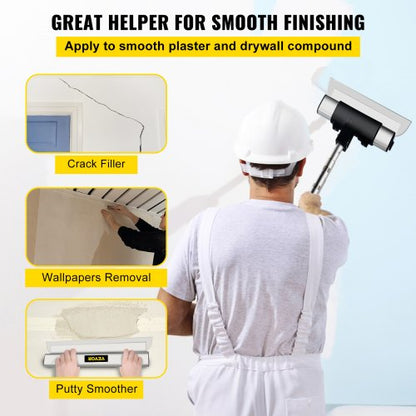 Drywall Skimming Blade Set 102432in Stainless Steel Putty Knife Combo With 3578 Extension Handle 1