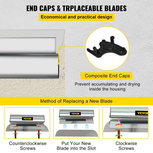 32 Inch Smoothing Knife European Stainless Steel Construction Knife With Aluminum Blade Profile For 5