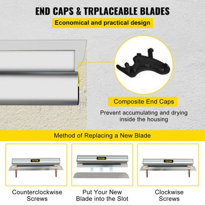 40 European Stainless Steel Construction Knife Aluminum Blade Profile Smoothing Knockdown Spatula F 5