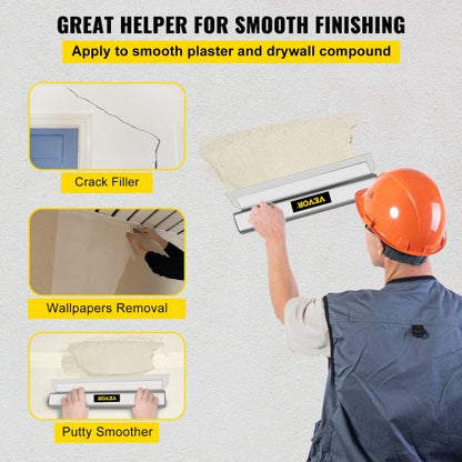 24 Inch Smoothing Knife European Stainless Steel Construction Drywall Skimming Blade With Aluminum  2