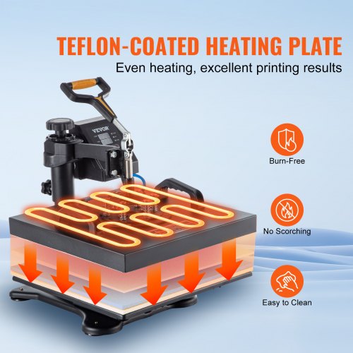 5 In 1 Heat Press 15 X 15 Digital Clamshell Sublimation Machine For DIY Mug Cap Plate  TShirt Trans 5