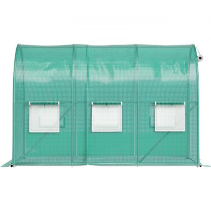 WalkIn Greenhouse 98 X 66 X 66 Ft Waterproof PE Cover Sturdy Galvanized Frame  6 Mesh Windows 7