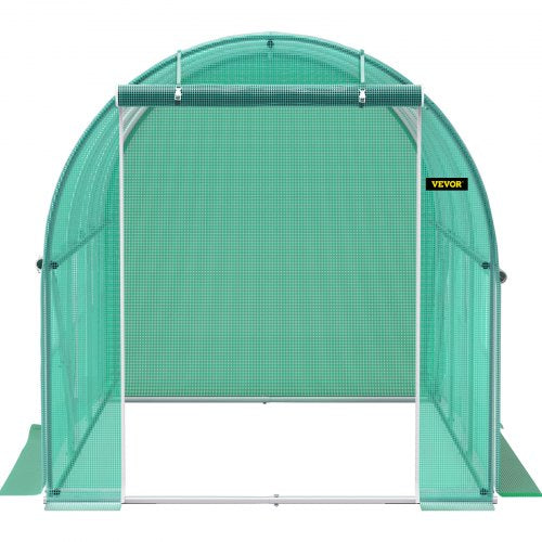 WalkIn Greenhouse 98 X 66 X 66 Ft Waterproof PE Cover Sturdy Galvanized Frame  6 Mesh Windows 8