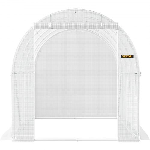 WalkIn Greenhouse 15 X 65 X 7 Ft Waterproof PE Cover Sturdy Galvanized Frame 8 Mesh Windows  Zipper 8