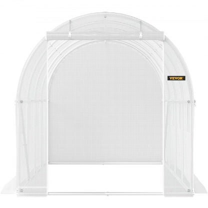 WalkIn Greenhouse 15 X 65 X 7 Ft Waterproof PE Cover Sturdy Galvanized Frame 8 Mesh Windows  Zipper 8