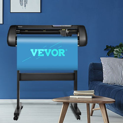 28in Bluetooth Vinyl Cutter Machine, 400in/10m Steel Roller Shaft, SignMaster Software, Adjustable Speed