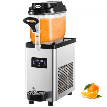 6L16 Gal Commercial Slushy Machine 300W Stainless Steel Frozen Drink Maker Makes 25 Cups  Perfect F 1