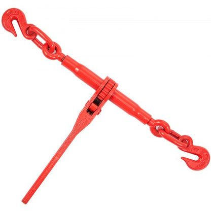 516 Grade 80 Chain Binder Set 6600LBS Capacity Tie Down Kit With 21 Chains  Grab Hooks  Ideal For T 9