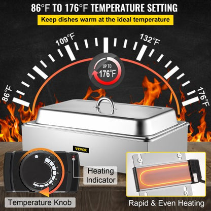 Commercial Food Warmer 95 Qt Stainless Steel Bain Marie Buffet Steamer With Lid FullSize 1 Pot Stea 4