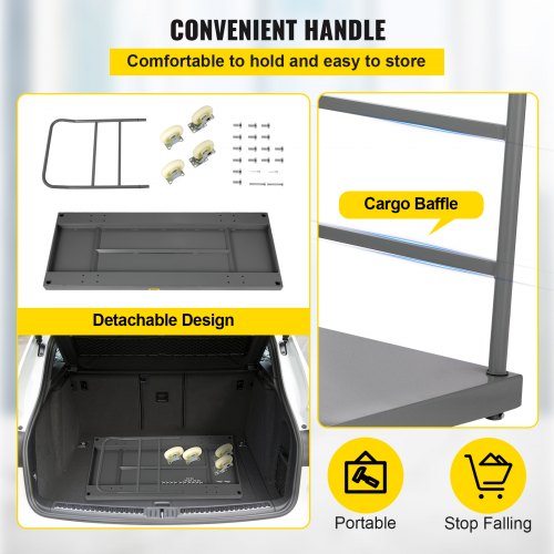 2000 Lb Capacity Flatbed Cart 47 X 24 Steel Platform Truck With Detachable Handle  5 Swivel Casters 6