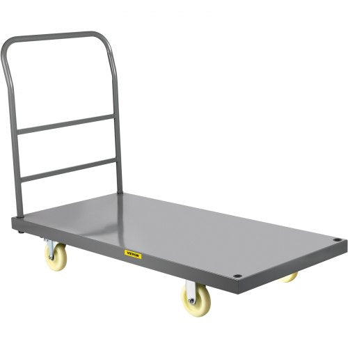 2000 Lb Capacity Flatbed Cart 47 X 24 Steel Platform Truck With Detachable Handle  5 Swivel Casters 7
