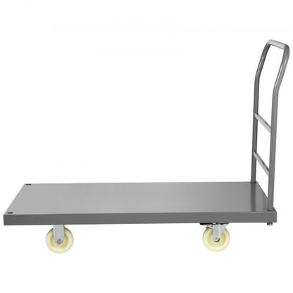 2000 Lb Capacity Flatbed Cart 47 X 24 Steel Platform Truck With Detachable Handle  5 Swivel Casters 9