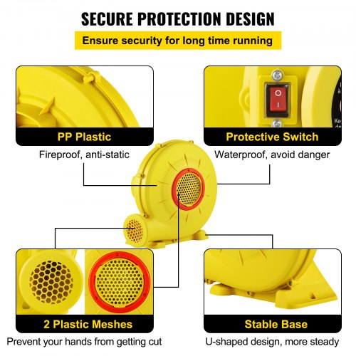 450W 06HP Inflatable Blower Powerful  Portable Bounce House Blower For Bouncy Castles  Jump Slides 4