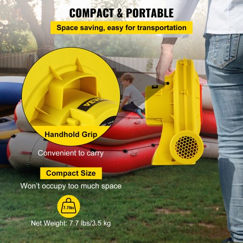450W 06HP Inflatable Blower Powerful  Portable Bounce House Blower For Bouncy Castles  Jump Slides 5
