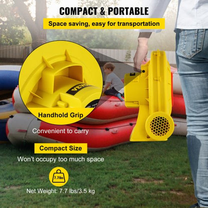 450W 06HP Inflatable Blower Powerful  Portable Bounce House Blower For Bouncy Castles  Jump Slides 5