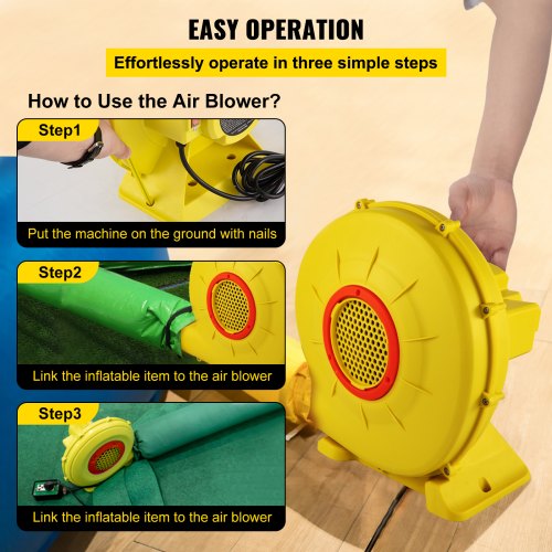 450W 06HP Inflatable Blower Powerful  Portable Bounce House Blower For Bouncy Castles  Jump Slides 6