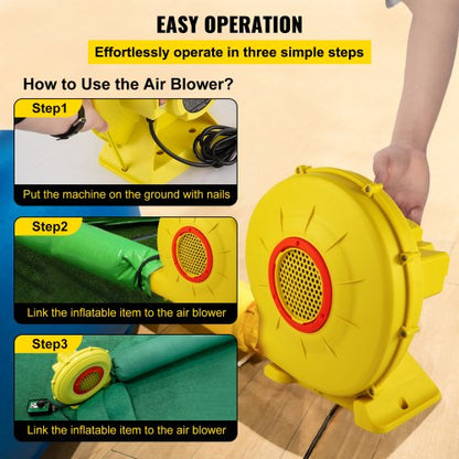 450W 06HP Inflatable Blower Powerful  Portable Bounce House Blower For Bouncy Castles  Jump Slides 6