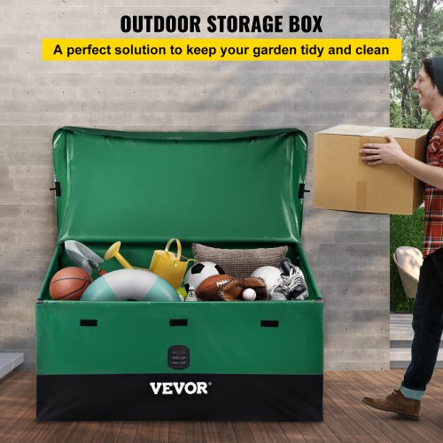 HeavyDuty Patio Deck Box 100 Gallon Waterproof Outdoor Storage Box With PE Tarpaulin  Ventilated De 1