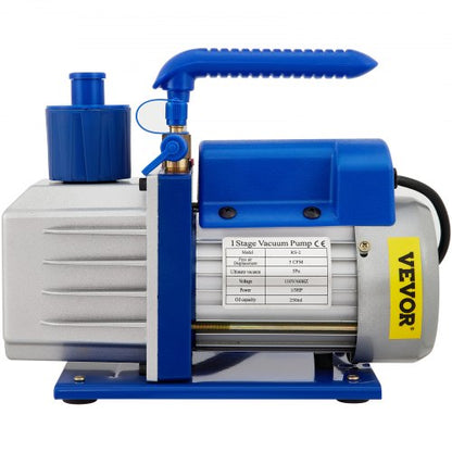 5 CFM 13 HP Single Stage Rotary Vane Vacuum Pump  5 Gallon Chamber Kit HeavyDuty 110V HVAC Air Tool 7