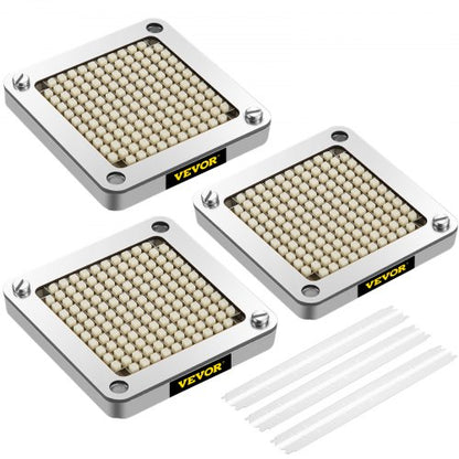 Stainless Steel French Fry Cutter Blades 3 PCS  6 Knives Replacement Dicer Parts  Push Block For Un 1